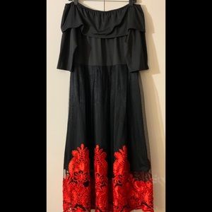 Off the shoulder swing dress